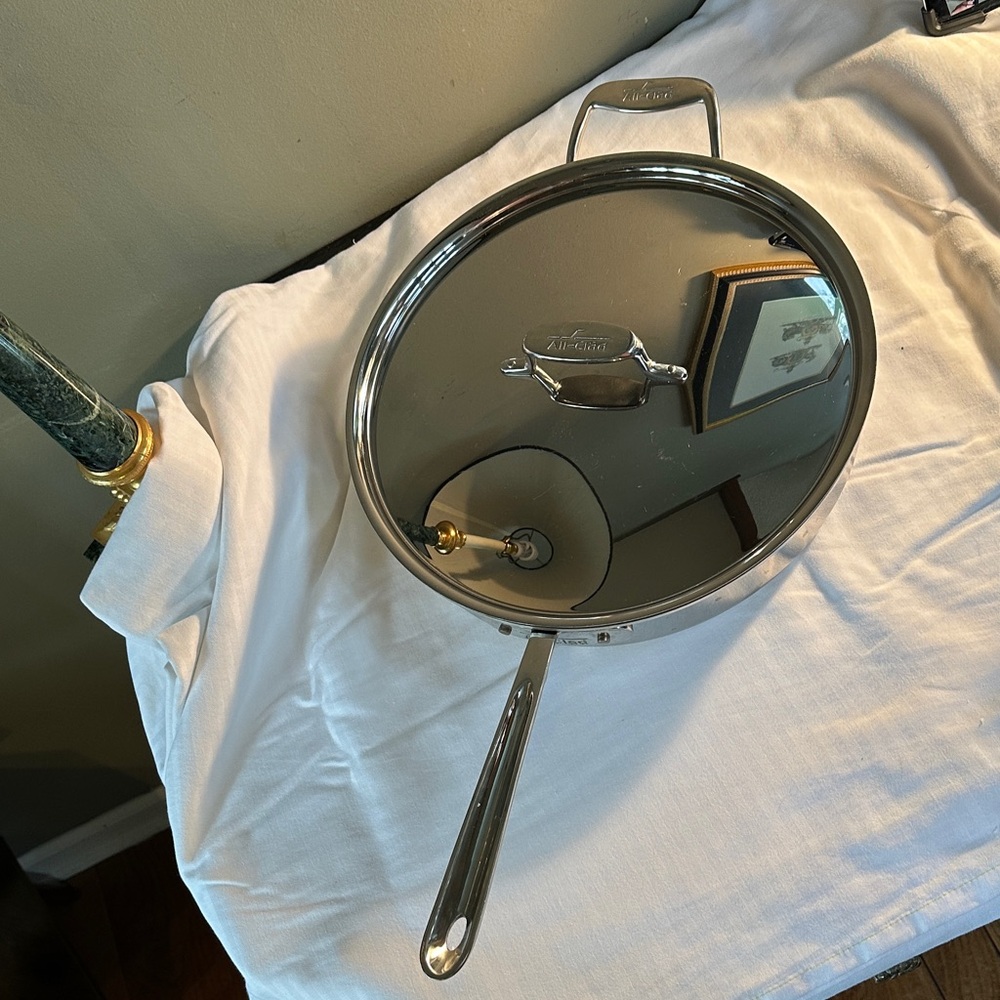 All-Clad Stainless Steel Sauté Pan with Lid - Silver